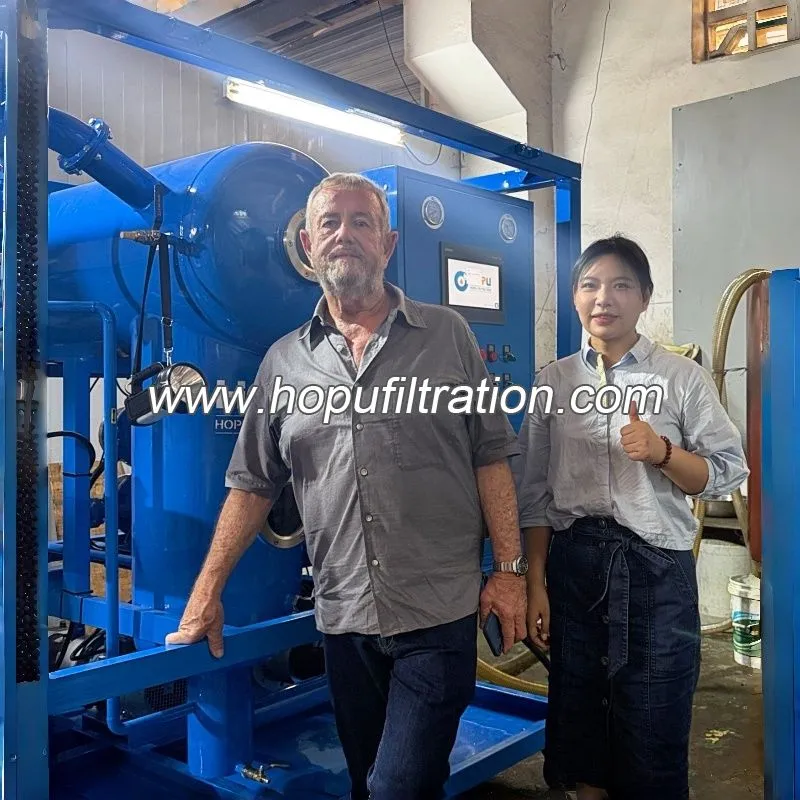 Un client australien inspecte la machine de purification d'huile de transformateur HOPU Un client australien inspecte la machine de purification d'huile de transformateur HOPU