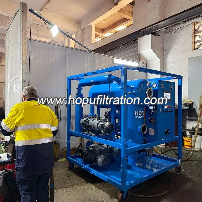 Un client australien inspecte la machine de purification d'huile de transformateur HOPU Un client australien inspecte la machine de purification d'huile de transformateur HOPU