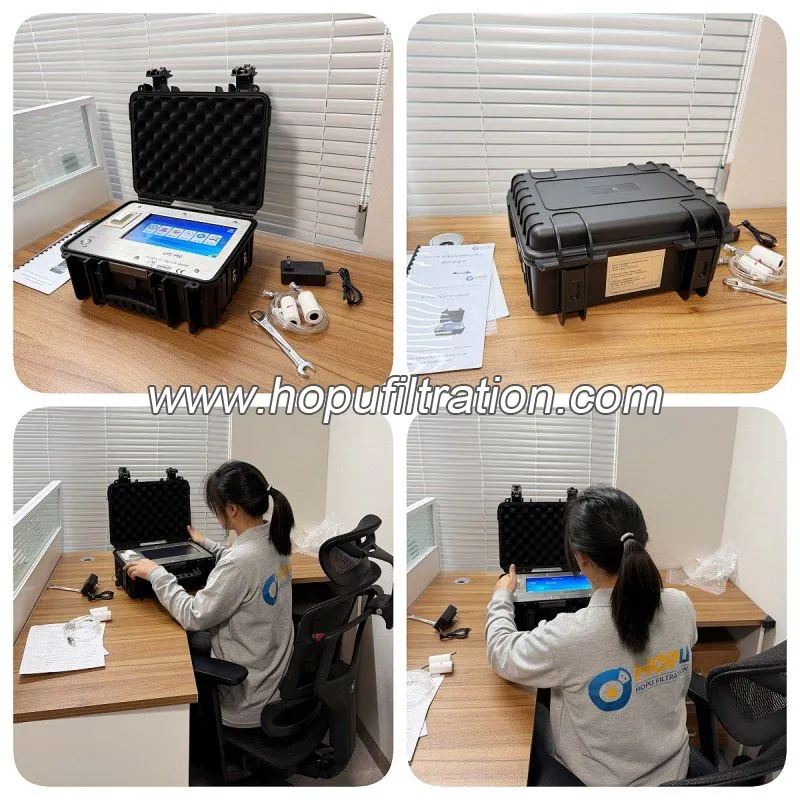 ISO4406 Compteur de particules portable analyseur de contamination par le pétrole ISO4406 Compteur de particules portable analyseur de contamination par le pétrole