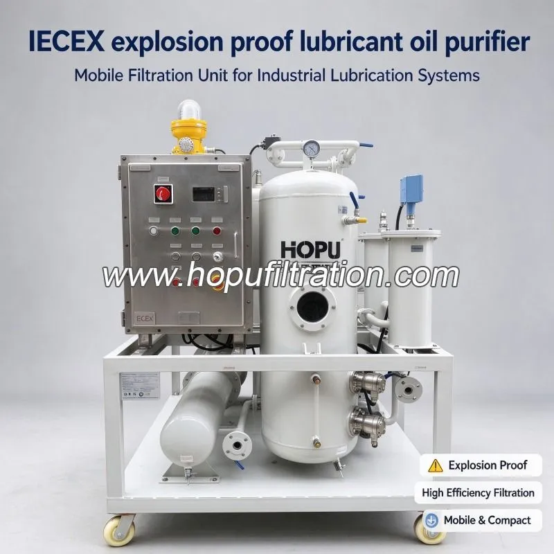 Purificateur d’huile lubrifiant pare-explosion IECEX Purificateur d’huile lubrifiant pare-explosion IECEX