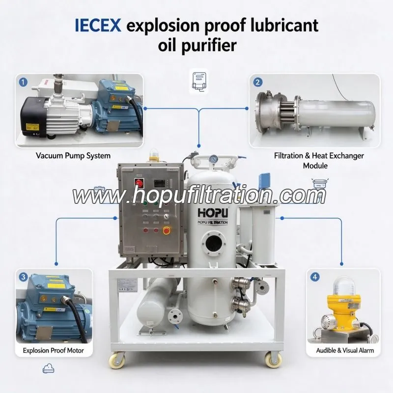 Purificateur d’huile lubrifiant pare-explosion IECEX Purificateur d’huile lubrifiant pare-explosion IECEX