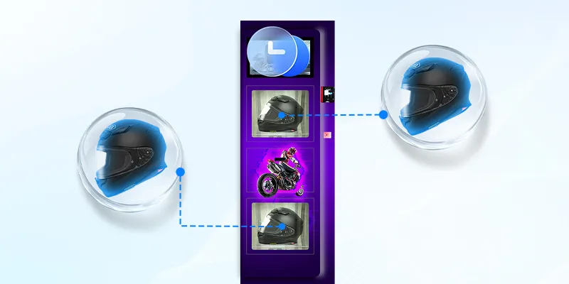 Mesin Penjagaan Helmet Dual Chambers