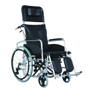 Foldable high back aluminum commode wheelchair