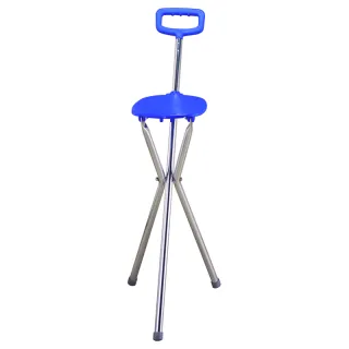 Walking cane with seat for disability