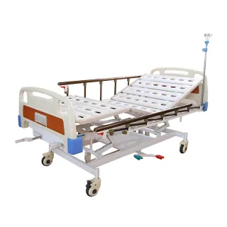 Hydraulic three function manual hospital bed