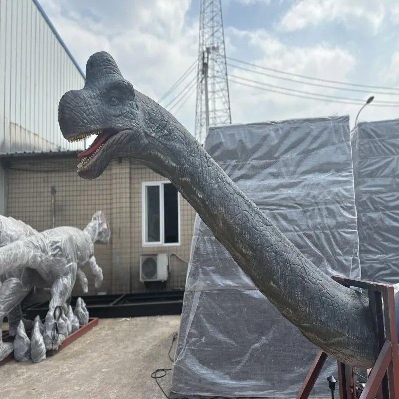 Cabeza de dinosaurio Brachiosaurus animatronic realista de cuello largo Cabeza de dinosaurio Brachiosaurus animatronic realista de cuello largo