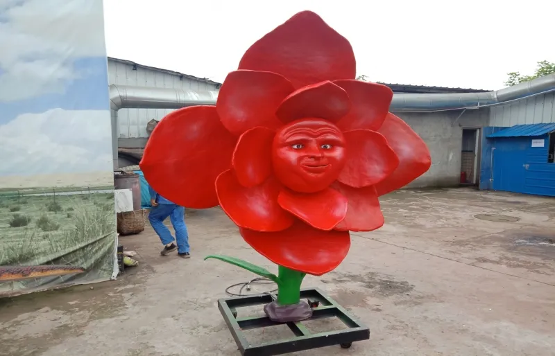 Giant magic realistic animatronic flower moving plants for theme decoration Giant magic realistic animatronic flower moving plants for theme decoration
