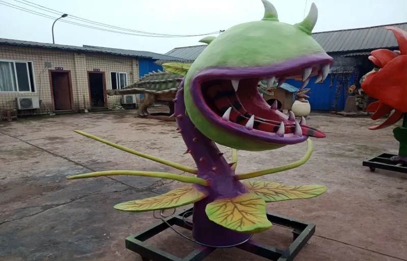 Giant magic realistic animatronic flower moving plants for theme decoration Giant magic realistic animatronic flower moving plants for theme decoration