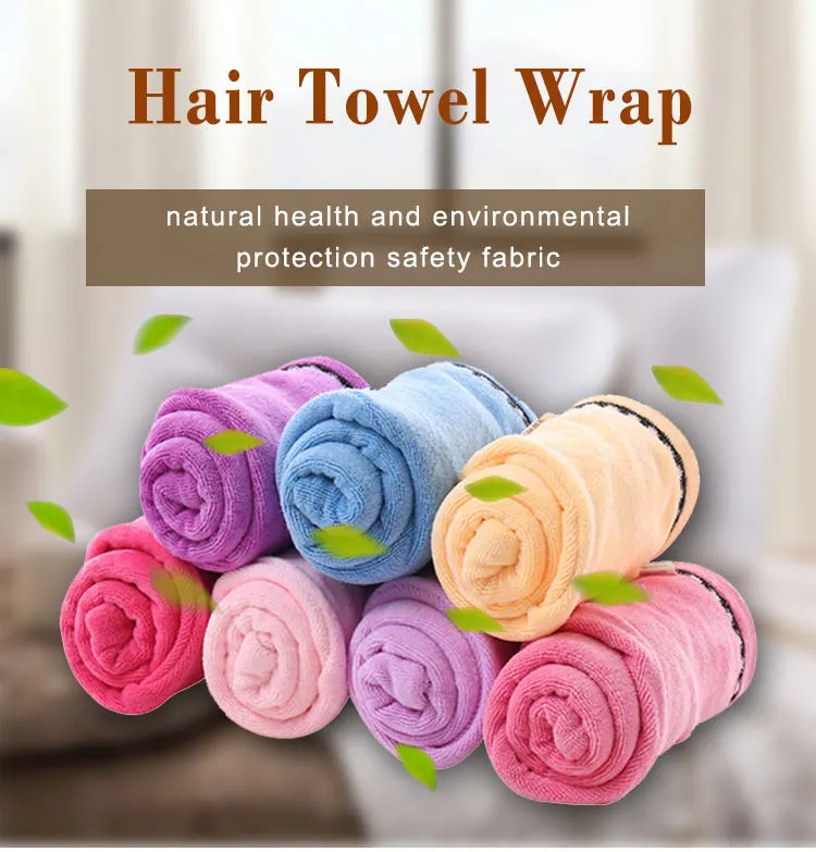 Paquete de 4 toallas de microfibra para el cabello, toallas para la cabeza  para cabello mojado para mujeres, toalla de secado de cabello súper