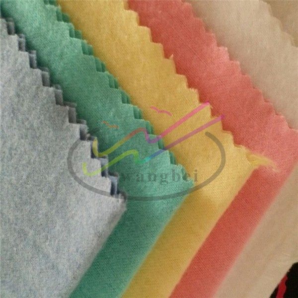 Dyed fleece flannel fabric for rag cloth