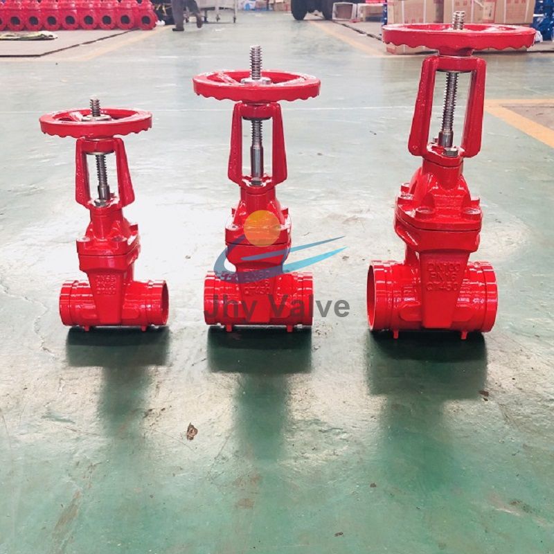 QT450 Rising Stem Resilient Seated Grooved End Gate Valve