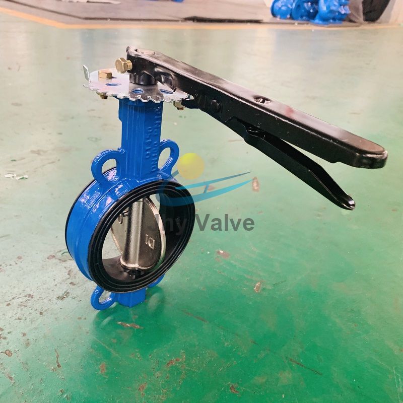 Cast Iron Ductile Iron Rubber Lined Wafer Butterfly Valve