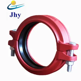 Fire fighting ductile iron pipe grooved fitting vds rigid coupling