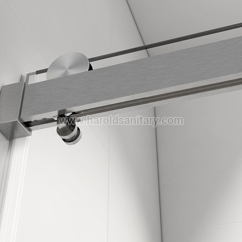 Stainless Steel Soft-Closing Sliding Glass Shower Enclosure
