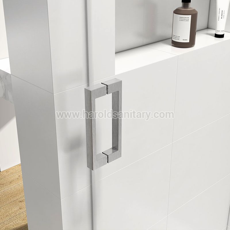 Cabine de douche coulissante en aluminium à fermeture douce