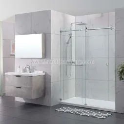 Cabine de douche sans cadre à porte coulissante simple