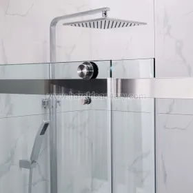 Cabine de douche à double curseur pour baignoire