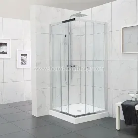 Cabine de duche deslizante dupla com moldura