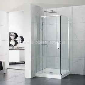 Cabine de duche pivotante de canto quadrado