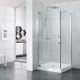 Cabine de douche coulissante double encadrée