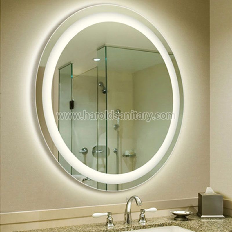 Specchio senza cornice con luce anteriore retroilluminato a LED