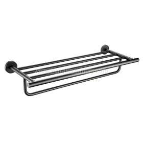 Wall mounted stainless steel towel rack with towel bar