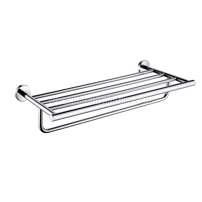 Wall mounted stainless steel towel rack with towel bar