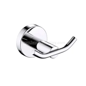 Solid stainless steel double robe hooks 