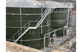Glass lined steel tanks for leachate storage