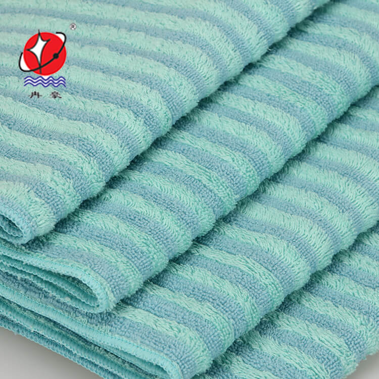 Cotton Microfiber Striped Towel