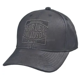 Harley-Davidson  High quality black six panel Embroidery Cortex black cap brim baseball cap