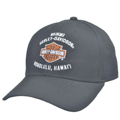 Harley-Davidson  High quality Black Signet embroidery baseball cap 