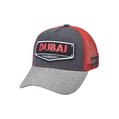 Trucker five panels DUBAI Stamp embroidery fashion mesh cap