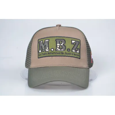 Trucker five panels green Stamp embroidery fashion mesh cap