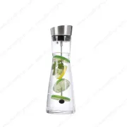 1L Glass Carafe Soda-lime Glass Pitcher with Lid and Skewer Glass Decanter