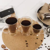 Double Wall Glass Tea Juice Coffee Mug