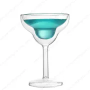 Doppelwandiges Cocktailglas aus Glas