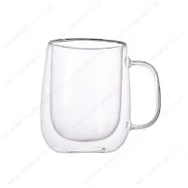 High Quality Transparent Glass Handle Mug