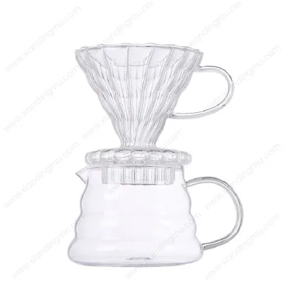 Glass Cone Pour Over Hand Drip Coffee Filter