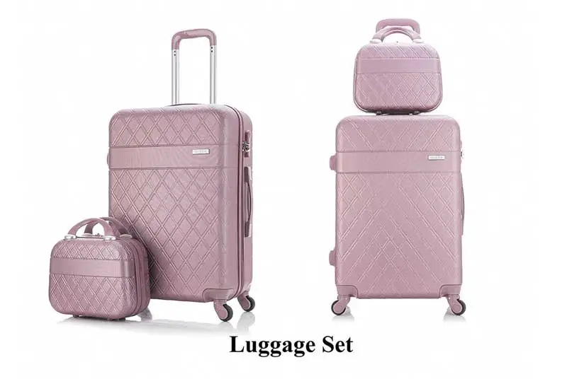 GOOD DESIGNED HOT SALE  CONVIENT ABS TRAVEL TROLLEY LUGGAGE SUITCASE SET