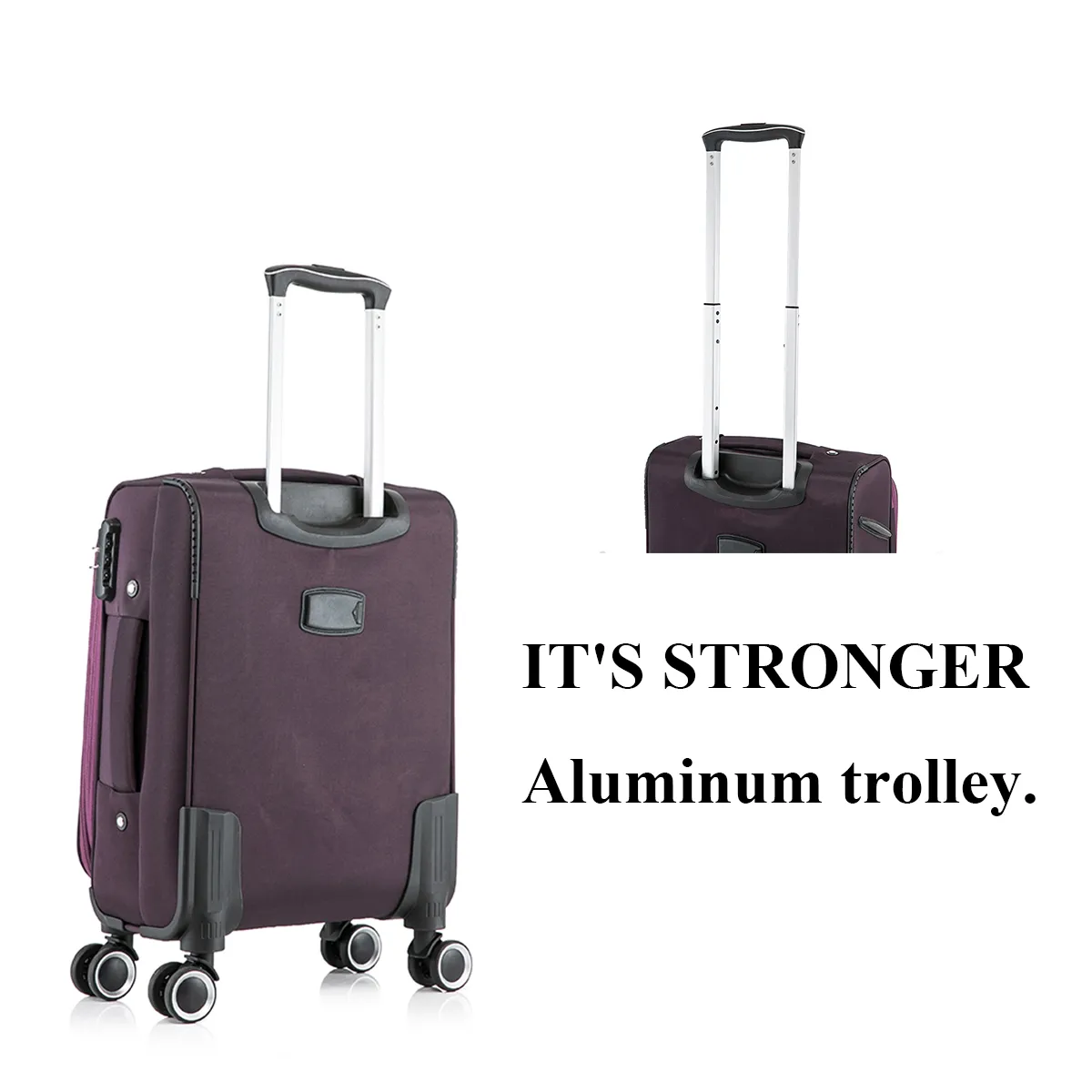 POPULAR CARRY ON DURABLE LARGE CAPACITY ANTI-FALL EVA TRAVELLING TROLLEY SUITCASE