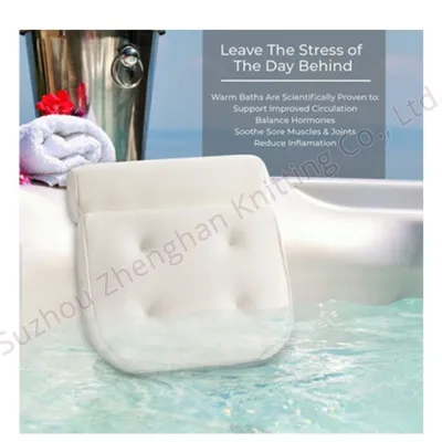 3d Mesh Bath Pillow Anti-bacteria And Anti-mite Spa Massage Pillow Tub  Pillow Bathroom Accessories Neck Head Back Support Gray