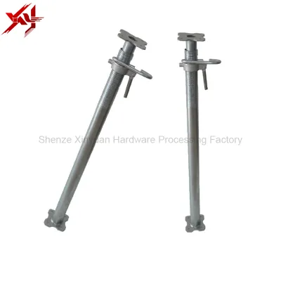 Adjustable scaffolding steel props