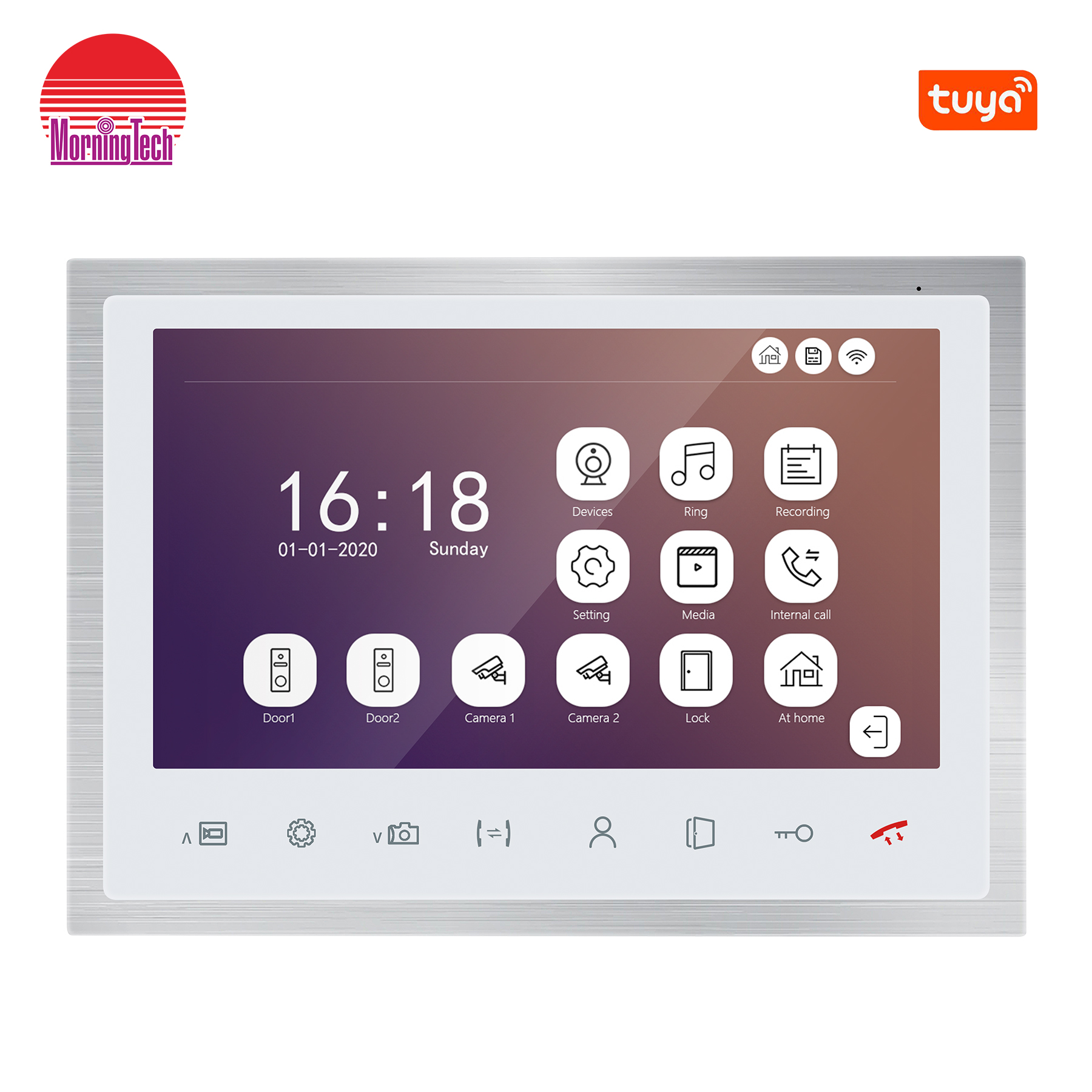 95102HP App Steuerung Video Türklingel Smart Home Geräte Video Tür Telefon Fernentriegelung und Überwachung Video Tür Gegensprechanlage