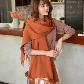 100% Wool Shawl Solid Color