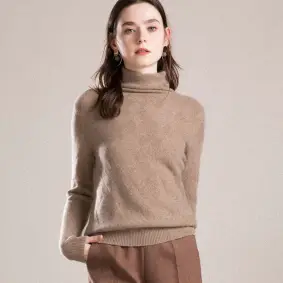 Women's Turtleneck 100% Cashmere Sweater