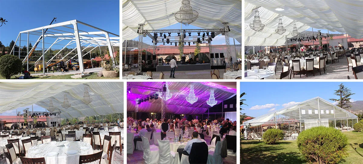 30x30m Clear Roof Wedding Tent Installed in Georgia