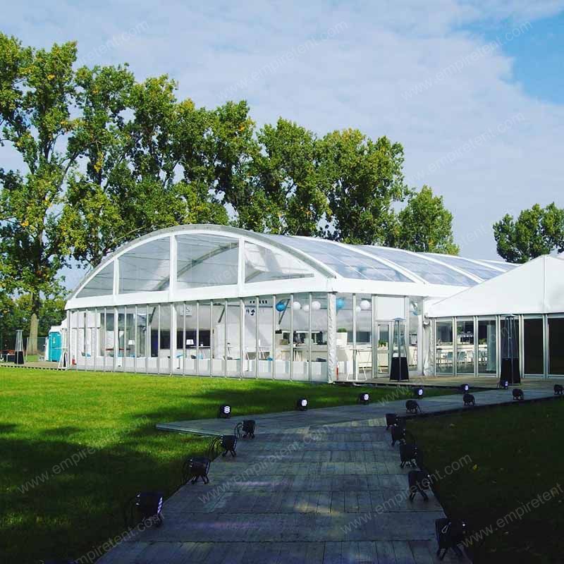 Dome tent with glass walls