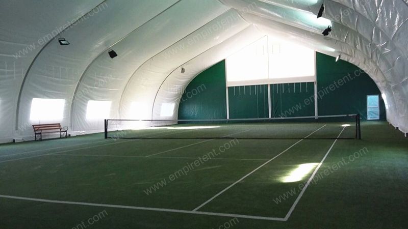Curve roof tent for tennis court
