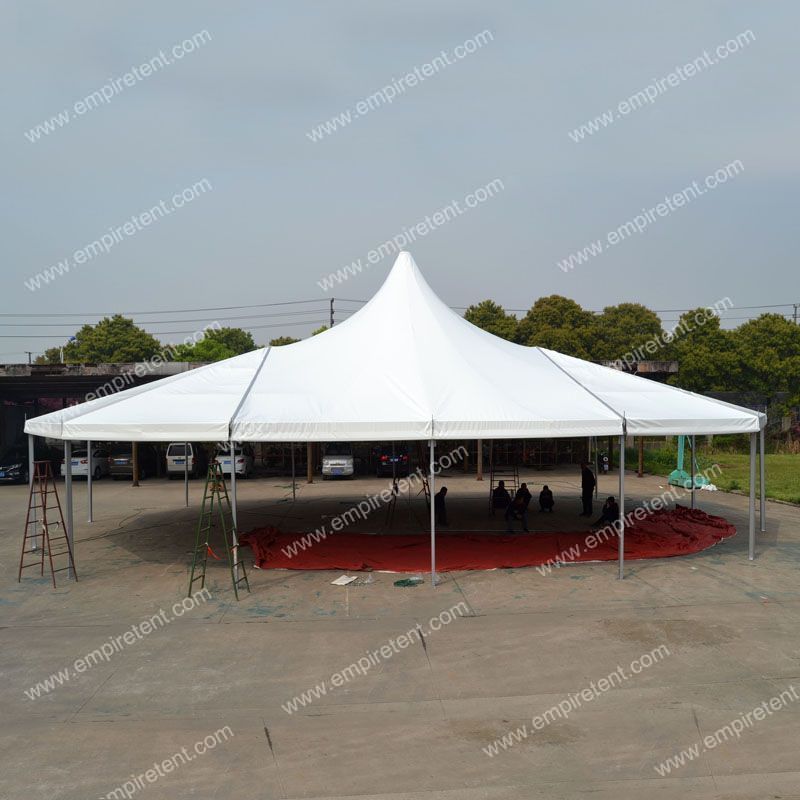 12x20m high peak mixed tent for 100-200 guests for wedding and party